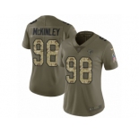 Women Nike Atlanta Falcons #98 Takkarist McKinley Limited Olive Camo 2017 Salute to Service NFL Jersey