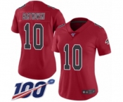 Women's Atlanta Falcons #10 Steve Bartkowski Limited Red Rush Vapor Untouchable 100th Season Football Jersey