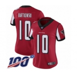 Women's Atlanta Falcons #10 Steve Bartkowski Red Team Color Vapor Untouchable Limited Player 100th Season Football Jersey