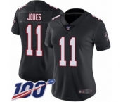 Women's Atlanta Falcons #11 Julio Jones Black Alternate Vapor Untouchable Limited Player 100th Season Football Jersey