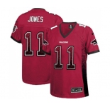 Women's Atlanta Falcons #11 Julio Jones Elite Red Drift Fashion Football Jersey