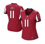Women's Atlanta Falcons #11 Julio Jones Game Red Team Color Football Jersey