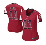Women's Atlanta Falcons #11 Julio Jones Limited Red Strobe Football Jersey