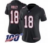 Women's Atlanta Falcons #18 Calvin Ridley Black Alternate Vapor Untouchable Limited Player 100th Season Football Jersey