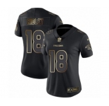 Women's Atlanta Falcons #18 Calvin Ridley Black Gold Vapor Untouchable Limited Player 100th Season Football Jersey