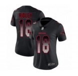 Women's Atlanta Falcons #18 Calvin Ridley Limited Black Smoke Fashion Football Jersey