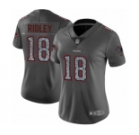 Women's Atlanta Falcons #18 Calvin Ridley Limited Gray Static Fashion Football Jersey