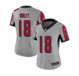 Women's Atlanta Falcons #18 Calvin Ridley Limited Silver Inverted Legend Football Jersey
