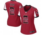 Women's Atlanta Falcons #2 Matt Ryan Limited Red Strobe Football Jersey