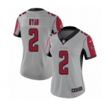 Women's Atlanta Falcons #2 Matt Ryan Limited Silver Inverted Legend Football Jersey