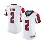 Women's Atlanta Falcons #2 Matt Ryan White Vapor Untouchable Limited Player Football Jersey