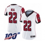 Women's Atlanta Falcons #22 Keanu Neal White Vapor Untouchable Limited Player 100th Season Football Jersey