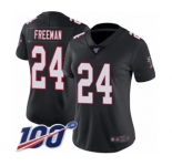Women's Atlanta Falcons #24 Devonta Freeman Black Alternate Vapor Untouchable Limited Player 100th Season Football Jersey