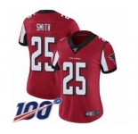 Women's Atlanta Falcons #25 Ito Smith Red Team Color Vapor Untouchable Limited Player 100th Season Football Jersey