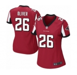 Women's Atlanta Falcons #26 Isaiah Oliver Game Red Team Color Football Jersey