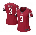 Women's Atlanta Falcons #3 Matt Bryant Game Red Team Color Football Jersey