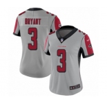 Women's Atlanta Falcons #3 Matt Bryant Limited Silver Inverted Legend Football Jersey
