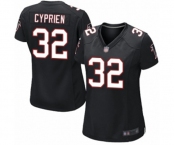 Women's Atlanta Falcons #32 Johnathan Cyprien Game Black Alternate Football Jersey