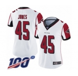 Women's Atlanta Falcons #45 Deion Jones White Vapor Untouchable Limited Player 100th Season Football Jersey
