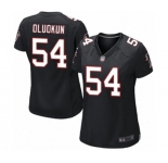 Women's Atlanta Falcons #54 Foye Oluokun Game Black Alternate Football Jersey
