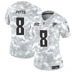 Women's Atlanta Falcons #8 Kyle Pitts 2024 F.U.S.E Arctic Camo Salute To Service Limited Stitched Football Jersey