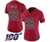 Women's Atlanta Falcons #82 Logan Paulsen Limited Red Rush Vapor Untouchable 100th Season Football Jersey