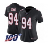Women's Atlanta Falcons #94 Deadrin Senat Black Alternate Vapor Untouchable Limited Player 100th Season Football Jersey