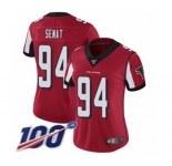 Women's Atlanta Falcons #94 Deadrin Senat Red Team Color Vapor Untouchable Limited Player 100th Season Football Jersey