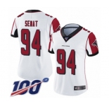Women's Atlanta Falcons #94 Deadrin Senat White Vapor Untouchable Limited Player 100th Season Football Jersey