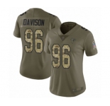 Women's Atlanta Falcons #96 Tyeler Davison Limited Olive Camo 2017 Salute to Service Football Jersey