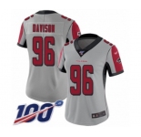 Women's Atlanta Falcons #96 Tyeler Davison Limited Silver Inverted Legend 100th Season Football Jersey