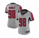 Women's Atlanta Falcons #98 Takkarist McKinley Limited Silver Inverted Legend Football Jersey