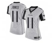 Women's Nike Atlanta Falcons #11 Julio Jones Gray Stitched NFL Limited Gridiron Gray II Jersey