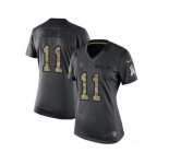 Women's Nike Atlanta Falcons #11 Julio Jones Limited Black 2016 Salute to Service NFL Jersey