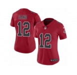 Women's Nike Atlanta Falcons #12 Mohamed Sanu Limited Red Rush NFL Jersey