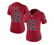 Women's Nike Atlanta Falcons #12 Mohamed Sanu Limited Red Rush NFL Jersey