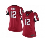 Women's Nike Atlanta Falcons #12 Mohamed Sanu Limited Red Team Color NFL Jersey
