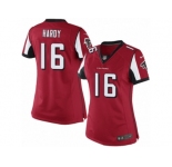Women's Nike Atlanta Falcons #16 Justin Hardy Limited Red Team Color NFL Jersey
