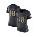 Women's Nike Atlanta Falcons #18 Taylor Gabriel Limited Black 2016 Salute to Service NFL Jersey