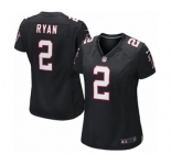 Women's Nike Atlanta Falcons #2 Matt Ryan Black Alternate NFL Jersey