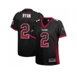 Women's Nike Atlanta Falcons #2 Matt Ryan Black Alternate Stitched NFL Elite Drift Fashion Jersey