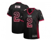 Women's Nike Atlanta Falcons #2 Matt Ryan Black Alternate Stitched NFL Elite Drift Fashion Jersey