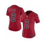 Women's Nike Atlanta Falcons #2 Matt Ryan Limited Red Rush NFL Jersey