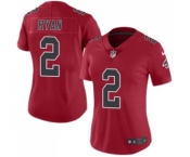 Women's Nike Atlanta Falcons #2 Matt Ryan Limited Red Rush Vapor Untouchable NFL Jersey