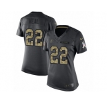 Women's Nike Atlanta Falcons #22 Keanu Neal Limited Black 2016 Salute to Service NFL Jersey