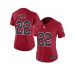 Women's Nike Atlanta Falcons #22 Keanu Neal Limited Red Rush NFL Jersey