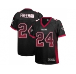 Women's Nike Atlanta Falcons #24 Devonta Freeman Black Alternate Stitched NFL Elite Drift Fashion Jersey