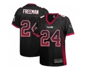 Women's Nike Atlanta Falcons #24 Devonta Freeman Black Alternate Stitched NFL Elite Drift Fashion Jersey