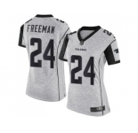 Women's Nike Atlanta Falcons #24 Devonta Freeman Gray Stitched NFL Limited Gridiron Gray II Jersey