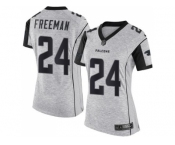 Women's Nike Atlanta Falcons #24 Devonta Freeman Gray Stitched NFL Limited Gridiron Gray II Jersey